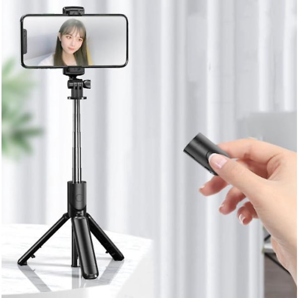3-i-1 Bluetooth Selfie Stick med stativ og aftagelig fjernbetjening