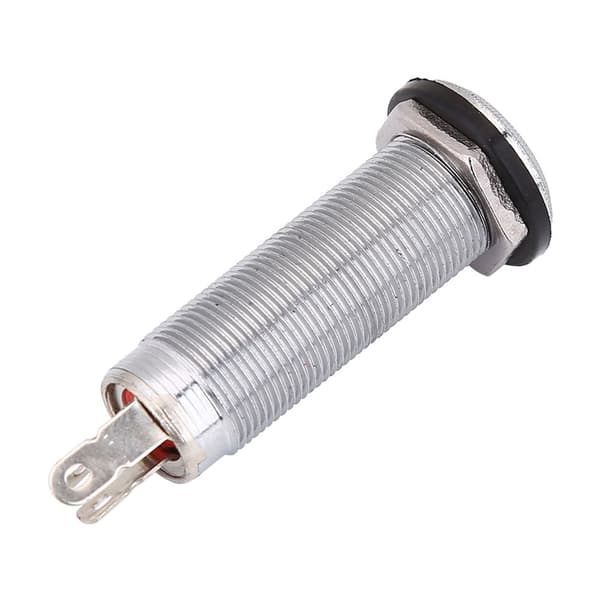Gevind Cylinder Output Jack Stik Stikforbindelse 1/4 tomme til Elektrisk Guitar Bas Sølv