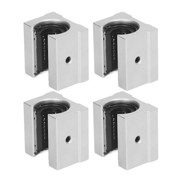 4 st linjära rörelseblock i aluminiumlegering med kullagerstyrning, öppen typ SBR16UU