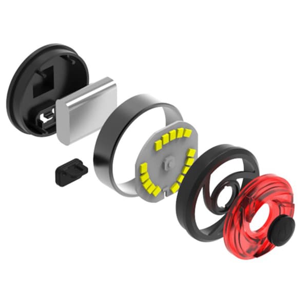 USB oppladbart LED sykkelbaklys Strobe sikkerhetsvarsellys 3 moduser