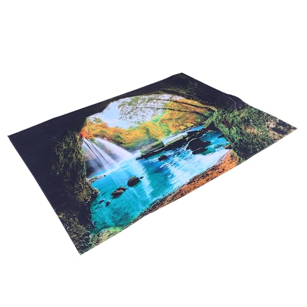 Cave River Landscape Pattern Gobeläng Väggbonad Väggfilt för Sovrumsdekor 200x150cm