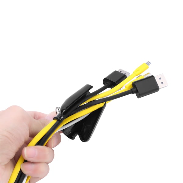 Fleksibel spiralrør Kabelorganisator Wire Wrap Cord Protector Trådopbevaring Sort 1,5 m * 16 mm