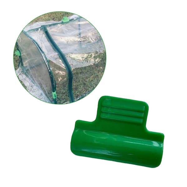 Växthusklämmor för växter som stöder trädgårdspålar Plastnätringklämma Ram Skuggnätstångklämma