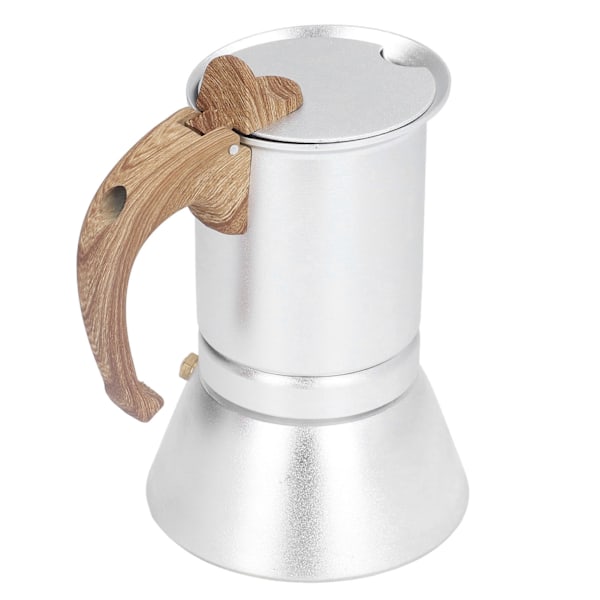 Moka-komfyr kaffetrakter profesjonell metall italiensk kaffetrakter for hjemmereiser sølv 150 ml