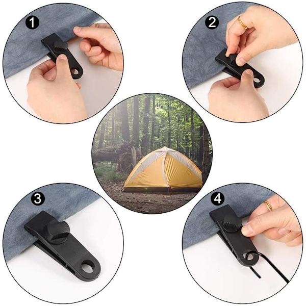 10 STK Presenning Clip Telt Clip Bærbar Vandtæt Instant Markise Clamp til Boat Cover Markise