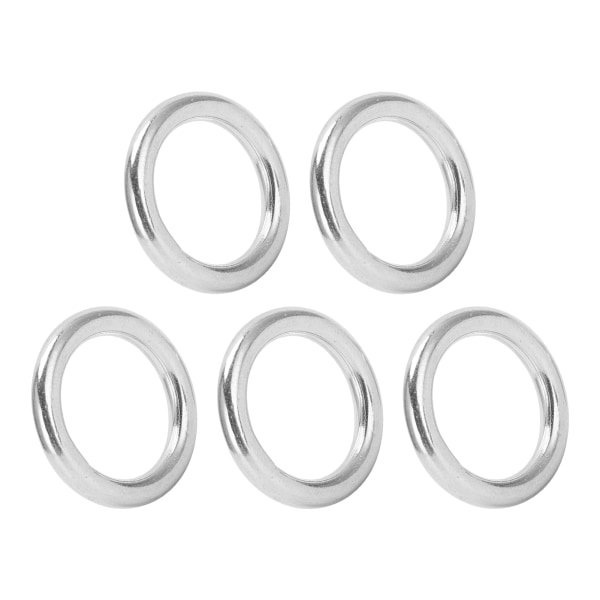 5 stk. Runde Ringer Sveiset Rustfritt Stål Slitesterk Solid Bøyle for Navigasjonsbåter Utendørs 3x20mm