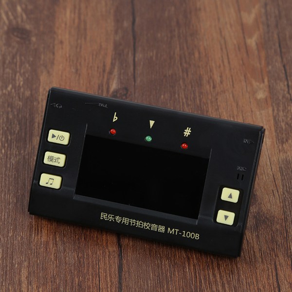 MT 100B 3 In1 Metronome Tuner Svart Tuner Tongenerator Svart Elektronisk Digital LED Tuner för Guzheng Guqin Erhu Pipa