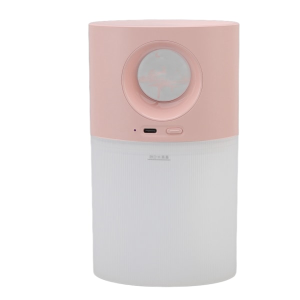 Mini luftfuktare tyst USB uppladdningsbar fin dimma bärbar skrivbordsluftfuktare med nattlampa för hemmakontor 350 ml rosa