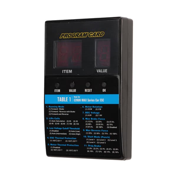 LED Programkortboks Børsteløs Universal ESC Programmeringskort for RC Båt Bil Tilbehør