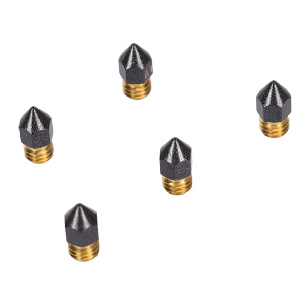 5 st PTFE-belagda munstycken 0,4 mm Anti-Stringing Härdat Utjämning 3D-skrivar Extruder Spetsar för Ender 3 Pro V2 CR 10 S4 S5