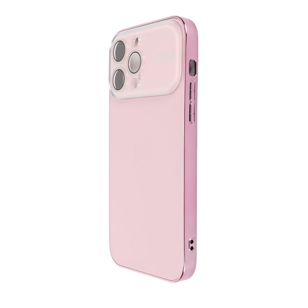 Elektropläterat phone case Stort fönsterobjektiv Kameraskydd Stötsäkert case Anti Scratch Rosa för IPhone 14 Pro