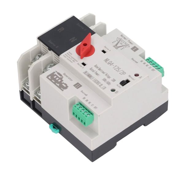 2P Dubbel Automatisk Transfer Switch Generator Avbrottsfri Omkopplare AC230V 50A