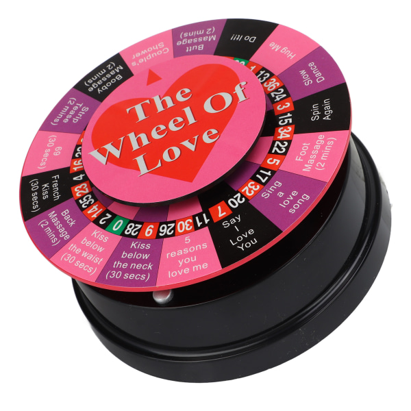 The Wheel of Love Game Sjovt pladespiller sexspil Bærbart festspil gavepakke Voksenbrætspil