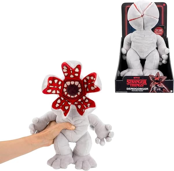 Stranger Things Demogorgon Feature Plysj - 30 cm myk plysj med åpningsbart hode og lydeffekter