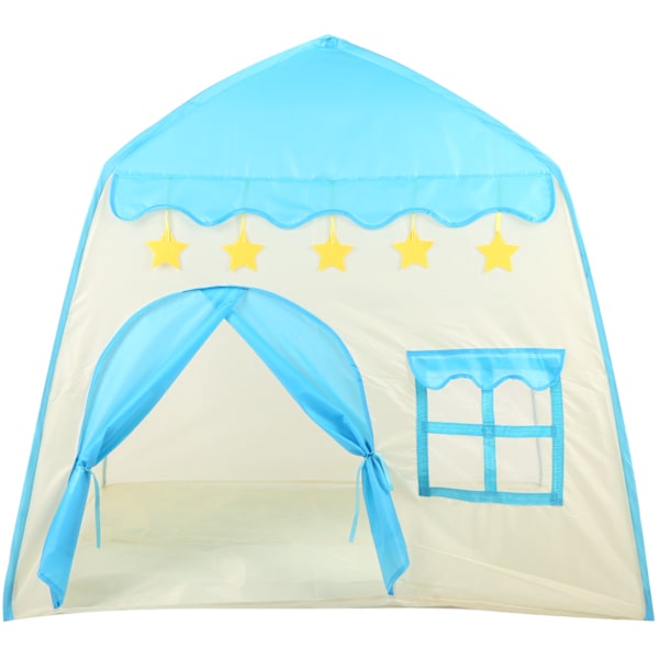 Barn Kid Telt Lekehus Princess Castle Innendørs Utendørs Teepee Toys Room Blue