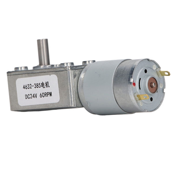 60RPM Rektangulær DC Ormgirmotor Høy Nøyaktighet DC Hastighetsreduksjon Girmotor DC24V