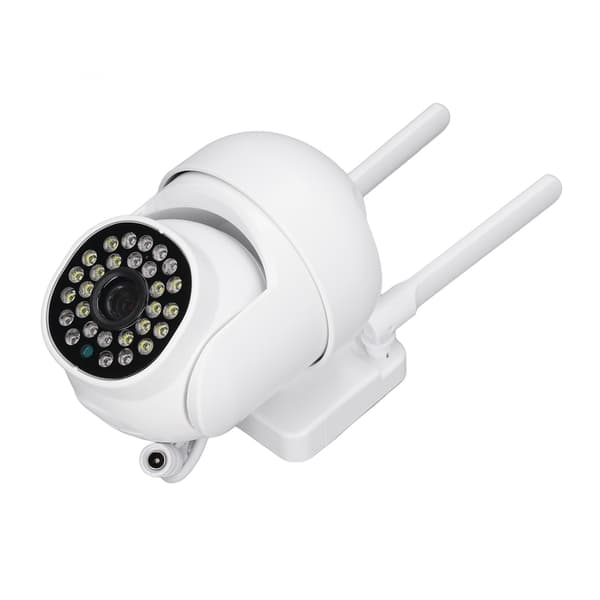 WiFi overvåkingskamera 360° roterbart 1080P HD 2-veis intercom nattsyn sikkerhetskamera for utendørs bruk