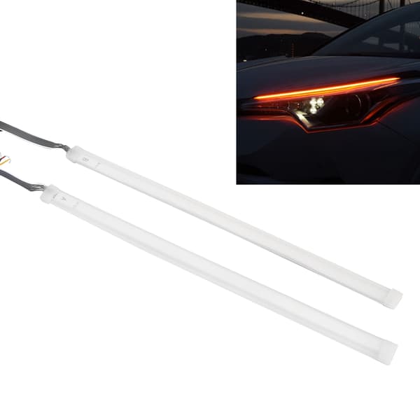 12V Bil Forlygte LED Strip Switchback Løbende Side Glød Lys 1 Par