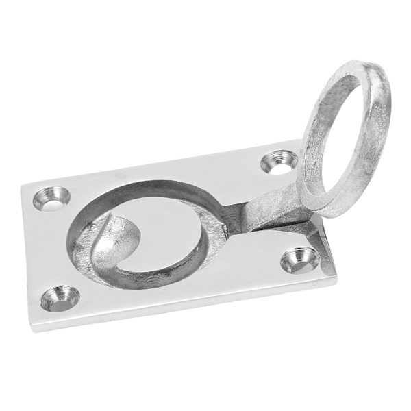 62x44mm Båt Kvadrat Flush Pull Ring Håndtak Rustfritt Stål Marine Hardware Tilbehør