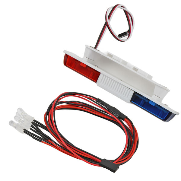 RC Bil LED Lys Fjernbetjening Crawler Simulation Flash Lampe Bar Hvidt Lys med 4 Lys Firkant
