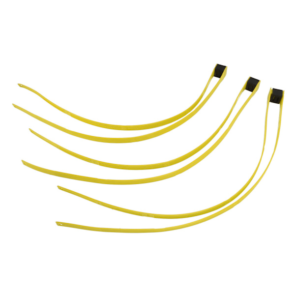 3 st Nylon Kabelband Buntband Självlåsande med Dragring för Utomhussport CS Utrustning Återhållsamhet Gul