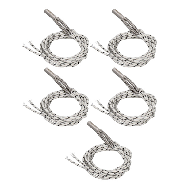 5 stk 3D-skriver varmeelement 50W rustfritt stål hode nikkel krom tråd 3D-skriver varmeelement patronvarmer 1m/39.4in DC12V