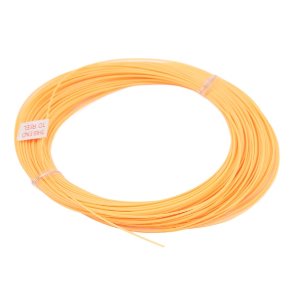 100FT flugfiskelina Orange slitstark PVC Nylon Vikt framåt Flytlina fluglinor för flugfiske