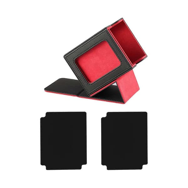 Kortlekslåda Robust Baseballkort Samlarkortsfodral Kortförvaringslå Black Red