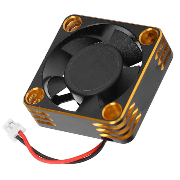 SURPASSHOBBY Sähkömoottorin jäähdytystuuletin 30x30mm 28000 RPM 58V Sopii 1/10 1/12 1/8 RC-autoon (musta kultainen)