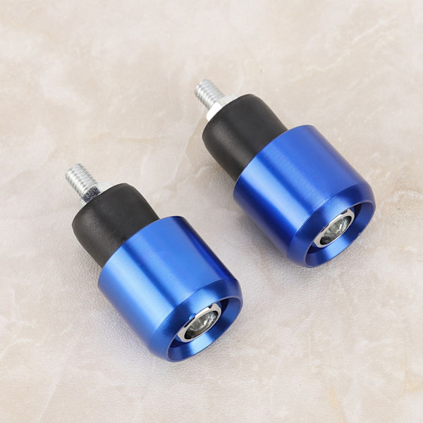 2 st Universal 18-22 mm Motorcykel Runt Styre Ändvikt Balans Plugg (Blå)