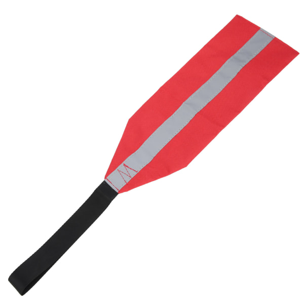 Punainen kajakkiturvalippu Oxfordin kangasturvallisen matkustamisen varoituslippu kajakkikanoottien varustukseen heijastavalla raidalla