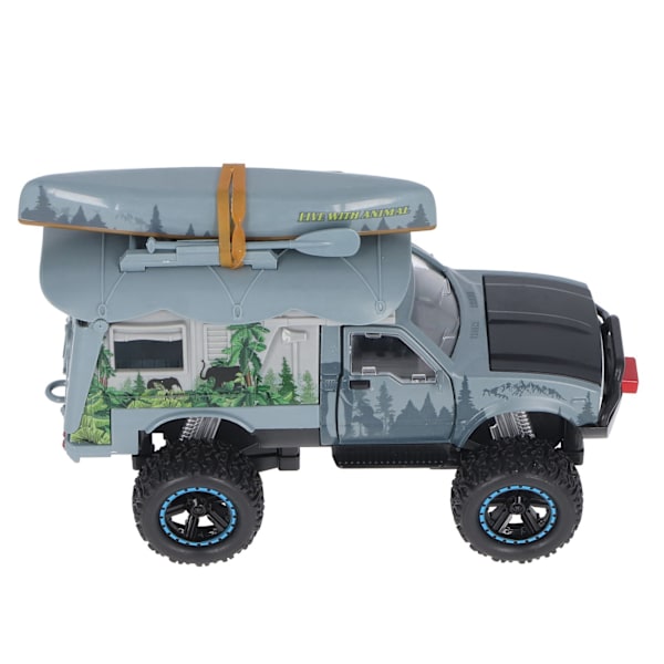 Maastoauto Malli 1/24 Mittakaavassa Seos Eläväinen Kestävä Lasten Autolelu Lahjaksi Sininen Harmaa