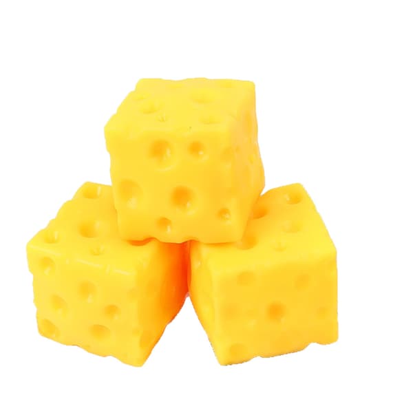 2 stk. Ost Squishy Sensorisk Legetøj, Gul Ost Blød Klemme Fidget til Stresslindring, 5cm