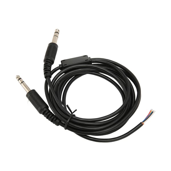 Udskiftningskabel til flyheadset til David Clark AVCOMM Pilot Dual GA Plug Aviation Hovedtelefon DIY Kabel 6.6ft