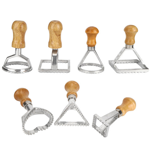7PCS/Set Dumplingsformar DIY Kakor Kakor Bakverk Pasta Stämpel Press Skärare Maker Kökstillbehör