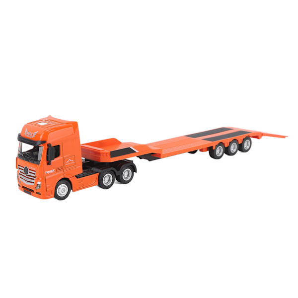 Alloy Engineering Flakbilsleksak 1:50 Trailerleksaker För Barn Över 8 År Statisk Modell Orange