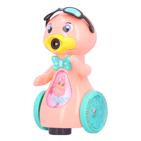 Barns elektriska bubbelmaskin automatisk bubbelmaskin Cartoon Duck Bubble Blower med ljus