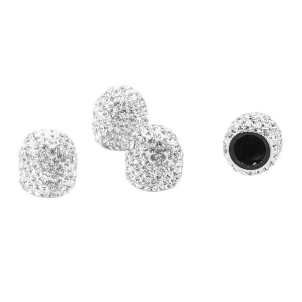 4 kpl Bling Venttiilin Varsi Suojukset 15mm Varsi Ilmakansi Rengaskoriste Yleismallinen Auto Moottoripyörä Hopea