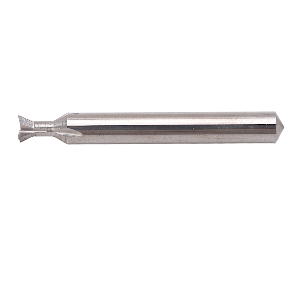 Svalstjärtsfräs i hårdmetall 6 mm skaftdiameter 4 spår 50 mm längd Universal svalstjärtsfräs 60°