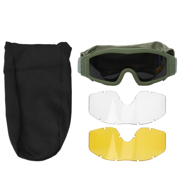 6003 Tactics Vindtette Militære Briller Ørkenbriller for CS Training Jungle Fieldarmy green