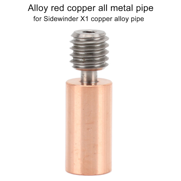 4st 3D-skrivare All Metal Heatbreak Professionell Kopparlegering Extruder Halsrörbyte för 3D-skrivare Tillbehör för Sidewinder X1
