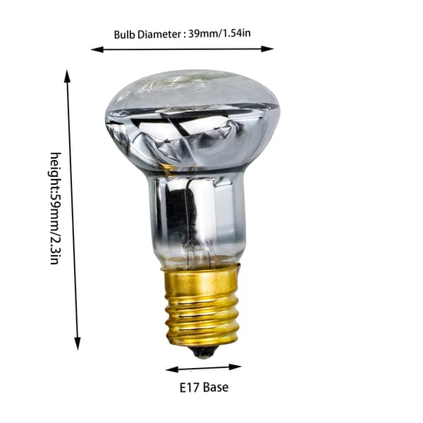 Pakke med 4 lavalamper 120V R39 E17 30W reflektorlamper