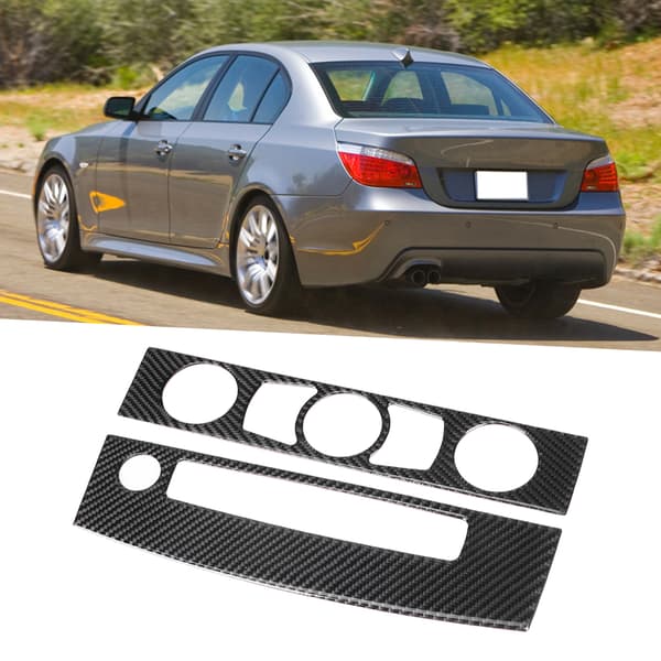Kulfiber AC Panel Cover Trim BMW 5-serie 2008 2010
