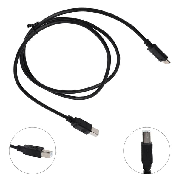 1M USB C 3.1 till USB B 2.0 Hane Datakabel för Mobiltelefon Notebook Dator