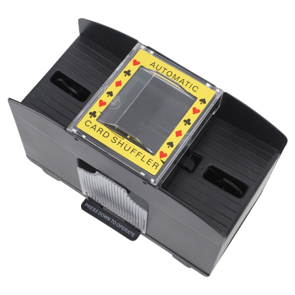 Automatisk kortstokkblander for 4 kortstokker, batteridrevet, rask kortblandingsmaskin for hjemmefester