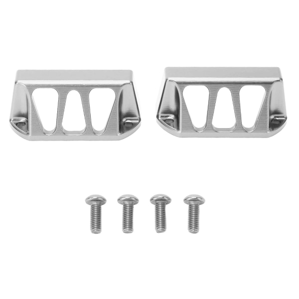 2 stk aluminiumslegering styreservobeskytter RC servobeskyttelsesdeksel for Traxxas E Revo 1/10 RC bil sølv