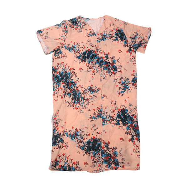Dame Strand Cover Up Blomsterprint Løs Åndbar 3/4 Ærme UV Beskyttelse Badedragt Cover Up