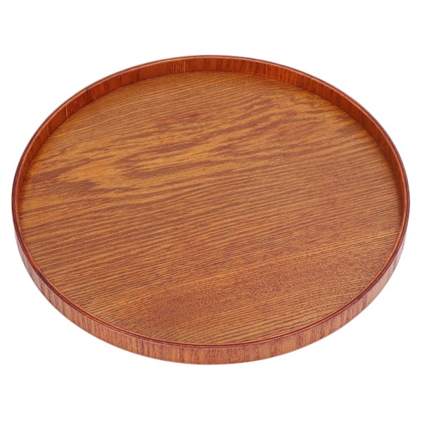Tretjenerbrett i tre, rundt, holdbart, enkelt, elegant stil, bredt bruksområde, blank overflate, stabil struktur, 21 cm