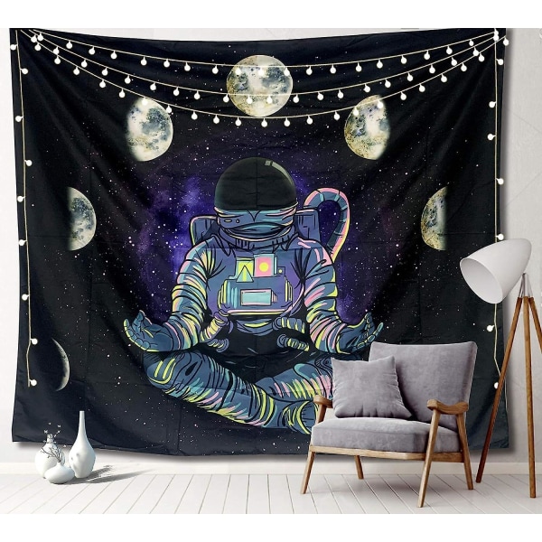 Galaxy Astronaut Mandala -seinävaippa makuuhuoneen ja huoneen sisustukseen