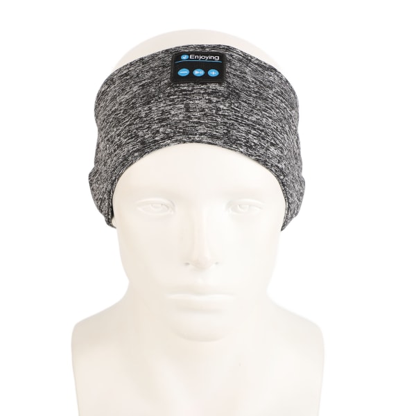 Sport Musik Pannband Bärbar USB Sleep Headphone BT Pannband för Sova Träning Jogga Resa Meditation Heather Grey